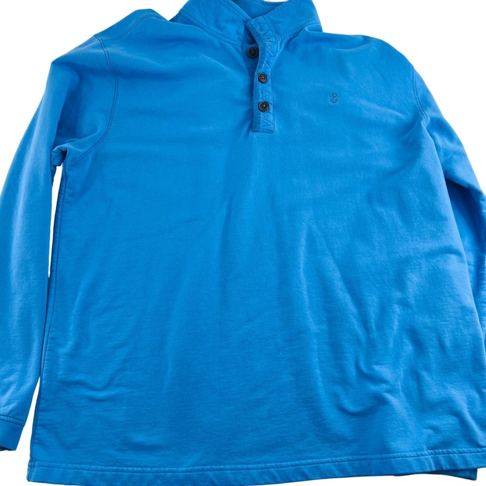IZOD Saltwater Relaxed Classics Men's size XL blue Mock neck Long Sleeve Shirt H